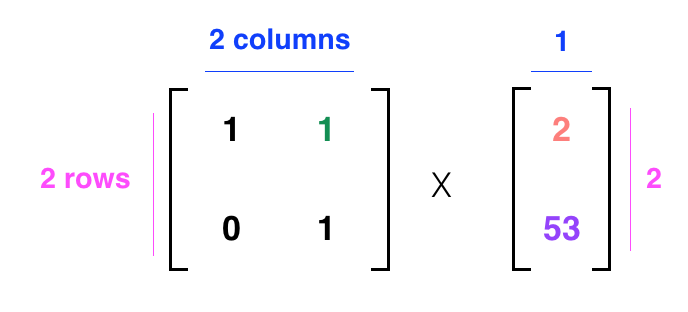 dt = 1,x = 2,v = 53